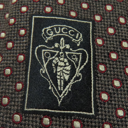 GUCCI グッチ ロゴ ドット柄 ネクタイ ウール メンズ 中古