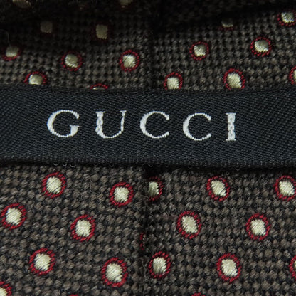 GUCCI グッチ ロゴ ドット柄 ネクタイ ウール メンズ 中古