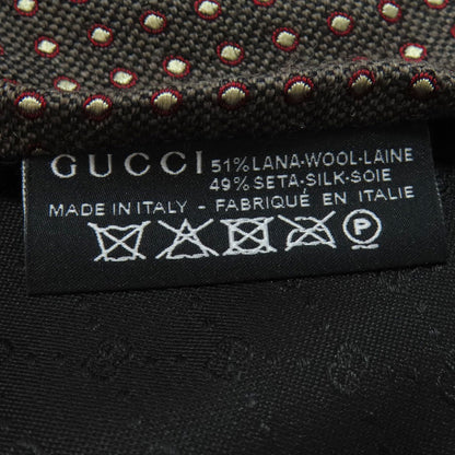 GUCCI グッチ ロゴ ドット柄 ネクタイ ウール メンズ 中古