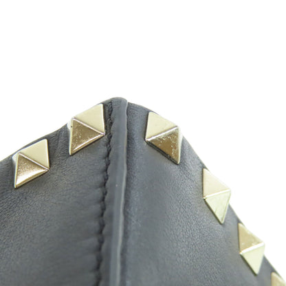 VALENTINO バレンティノ スタッズ ショルダーバッグ レザー レディース 中古