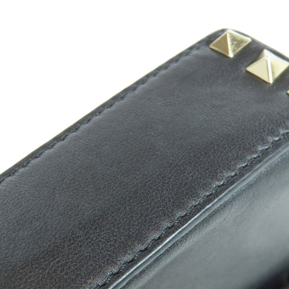 VALENTINO バレンティノ スタッズ ショルダーバッグ レザー レディース 中古
