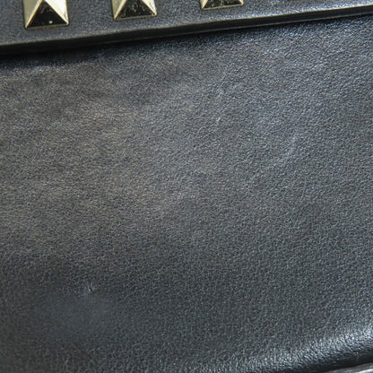 VALENTINO バレンティノ スタッズ ショルダーバッグ レザー レディース 中古