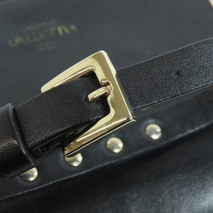 VALENTINO バレンティノ スタッズ ショルダーバッグ レザー レディース 中古