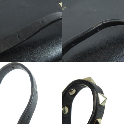 VALENTINO バレンティノ スタッズ ショルダーバッグ レザー レディース 中古