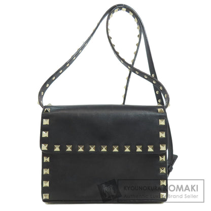VALENTINO バレンティノ スタッズ ショルダーバッグ レザー レディース 中古