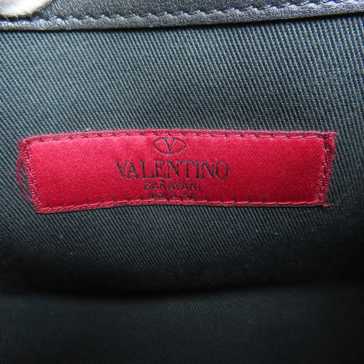 VALENTINO バレンティノ スタッズ ショルダーバッグ レザー レディース 中古