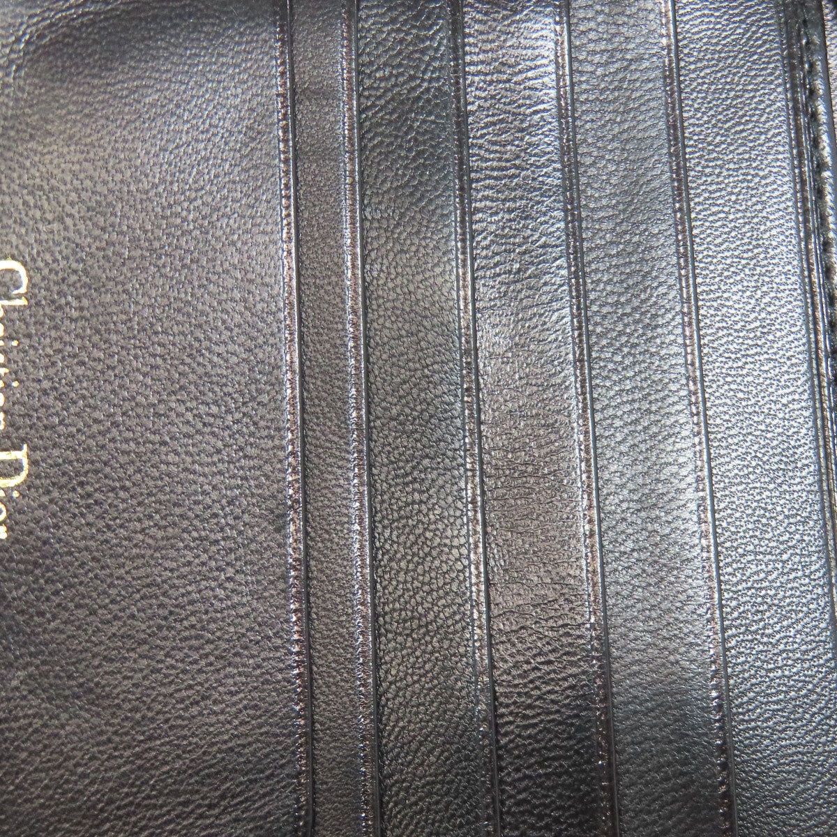 CHRISTIAN DIOR クリスチャンディオール カナージュ 二つ折り財布（小銭入れあり） ラムスキン レディース 中古