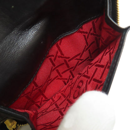 CHRISTIAN DIOR クリスチャンディオール カナージュ 二つ折り財布（小銭入れあり） ラムスキン レディース 中古