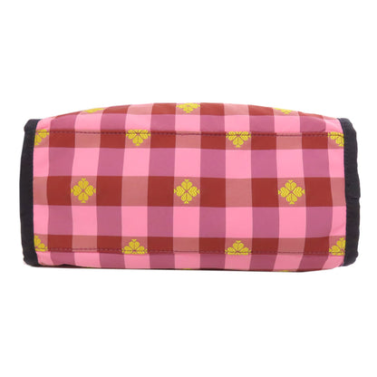 kate spade ケイトスペード モーリー チェック柄 2WAY ハンドバッグ ナイロン レディース 中古