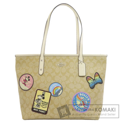 COACH コーチ F29358 ミッキーコラボ ディズニー トートバッグ PVC レディース 中古