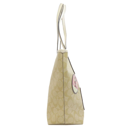 COACH コーチ F29358 ミッキーコラボ ディズニー トートバッグ PVC レディース 中古