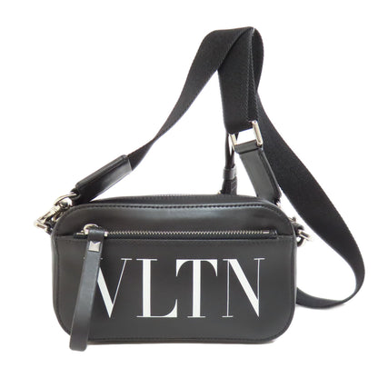 VALENTINO バレンティノ ロゴ ショルダーバッグ レザー レディース 中古