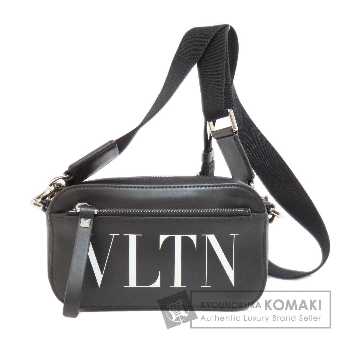 VALENTINO バレンティノ ロゴ ショルダーバッグ レザー レディース 中古