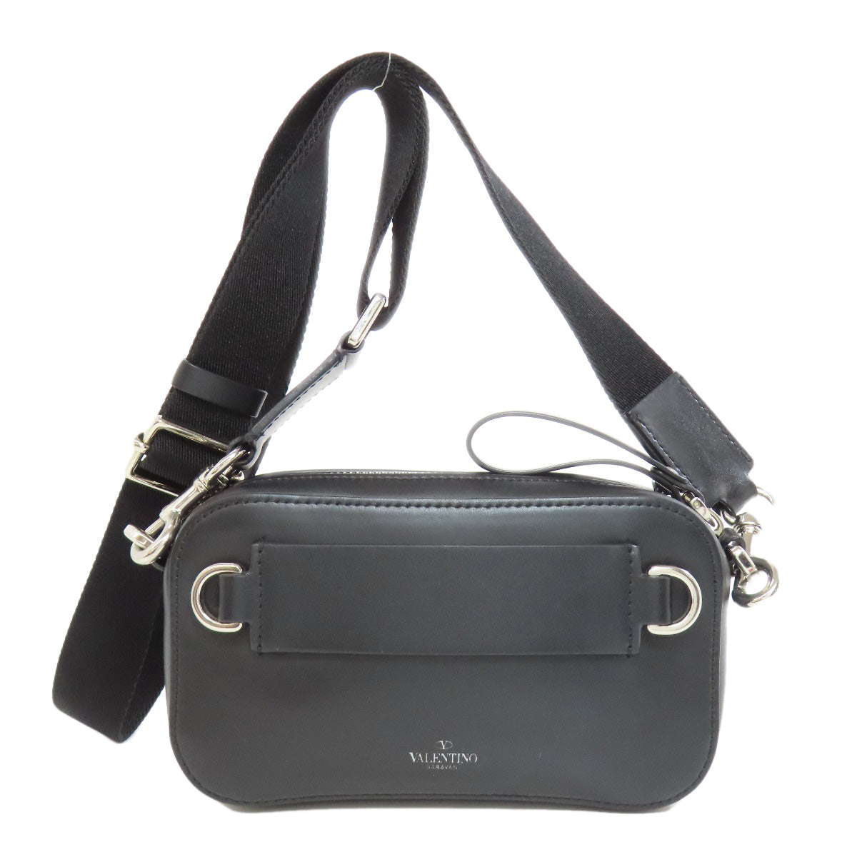 VALENTINO バレンティノ ロゴ ショルダーバッグ レザー レディース 中古