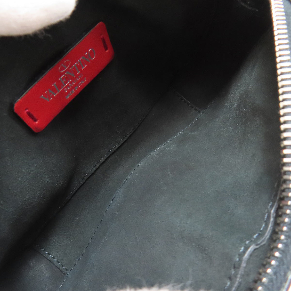 VALENTINO バレンティノ ロゴ ショルダーバッグ レザー レディース 中古