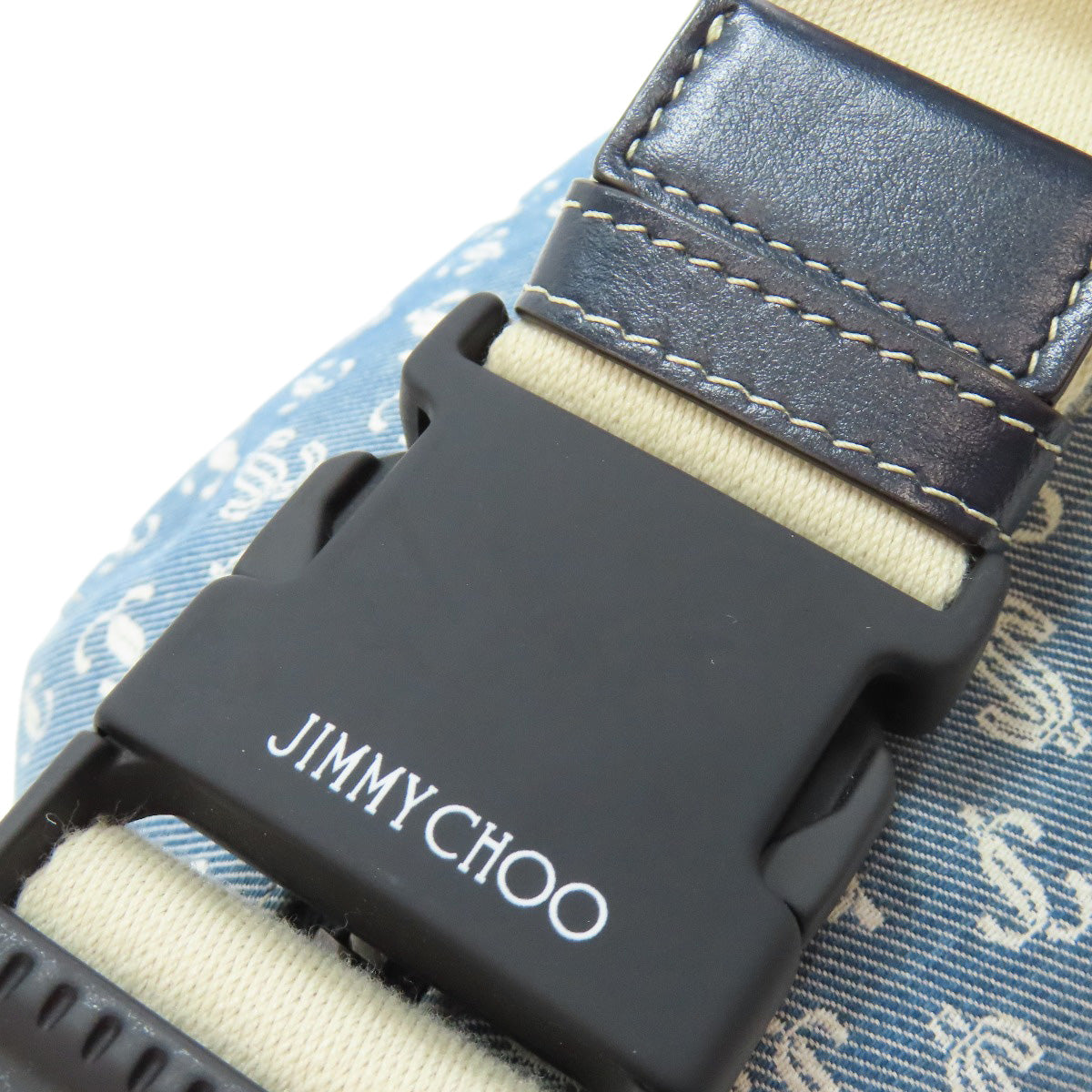 Jimmy Choo ジミーチュウ ロゴモチーフ ボディバッグ キャンバス レディース 中古