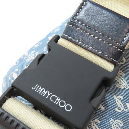 Jimmy Choo ジミーチュウ ロゴモチーフ ボディバッグ キャンバス レディース 中古