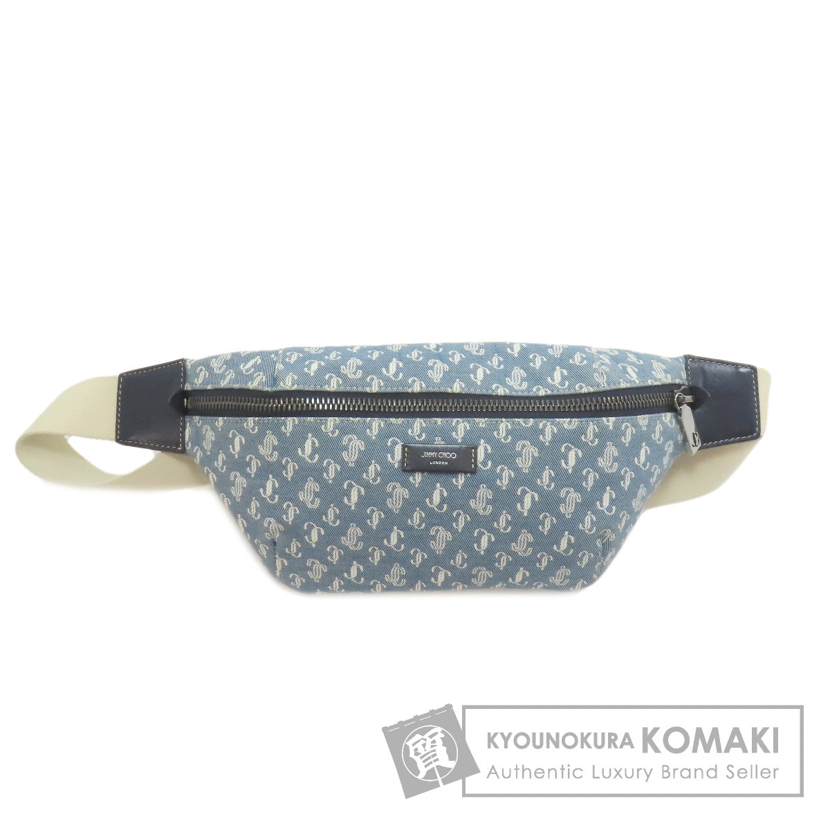 Jimmy Choo ジミーチュウ ロゴモチーフ ボディバッグ キャンバス レディース 中古