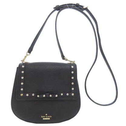 kate spade ケイトスペード SMALL BYRDIE リボン ビジュー ショルダーバッグ レザー レディース 中古