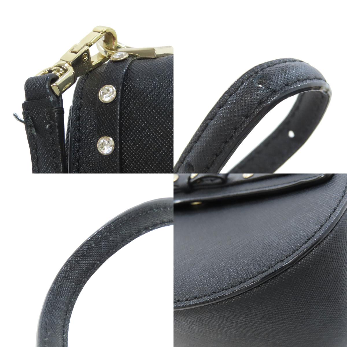 kate spade ケイトスペード SMALL BYRDIE リボン ビジュー ショルダーバッグ レザー レディース 中古