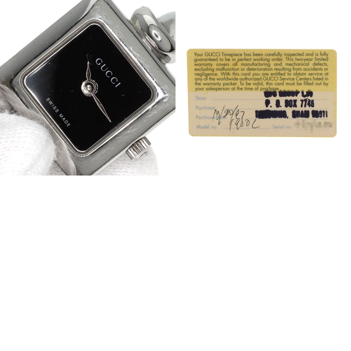 GUCCI グッチ 1900L スクエアフェイス 腕時計 SS レディース 中古