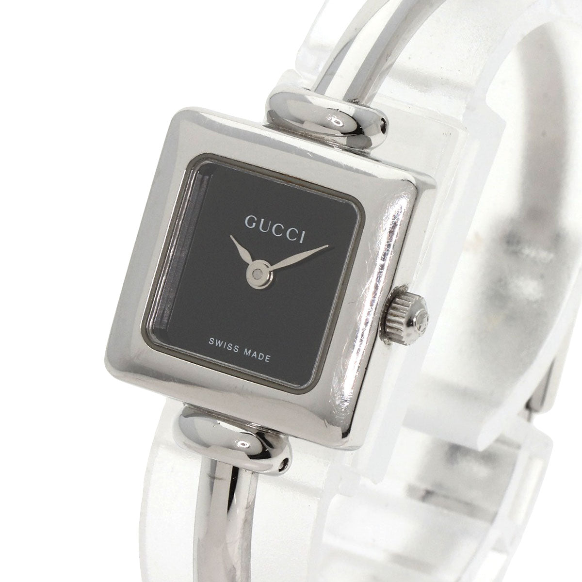 GUCCI グッチ 1900L スクエアフェイス 腕時計 SS レディース 中古