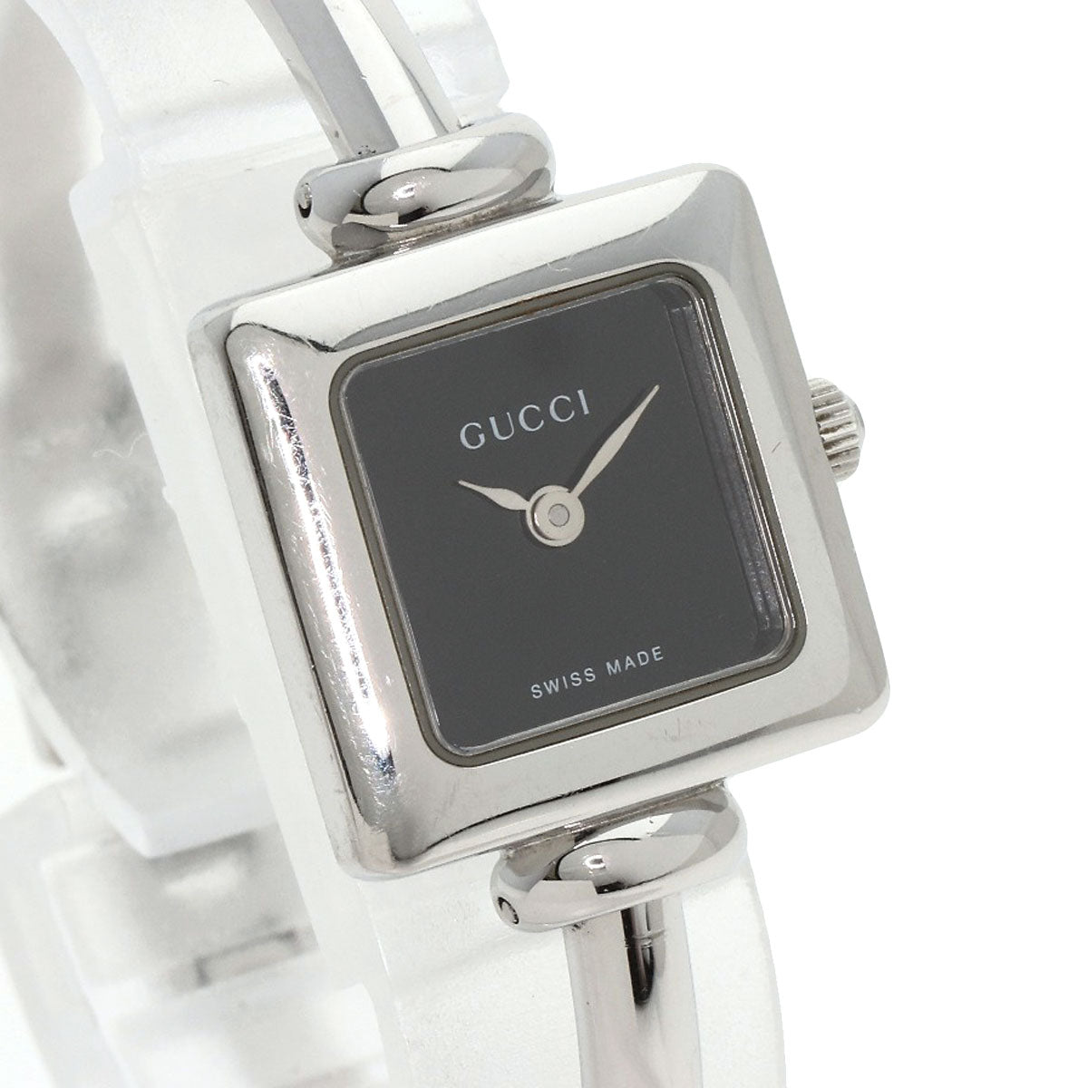 GUCCI グッチ 1900L スクエアフェイス 腕時計 SS レディース 中古