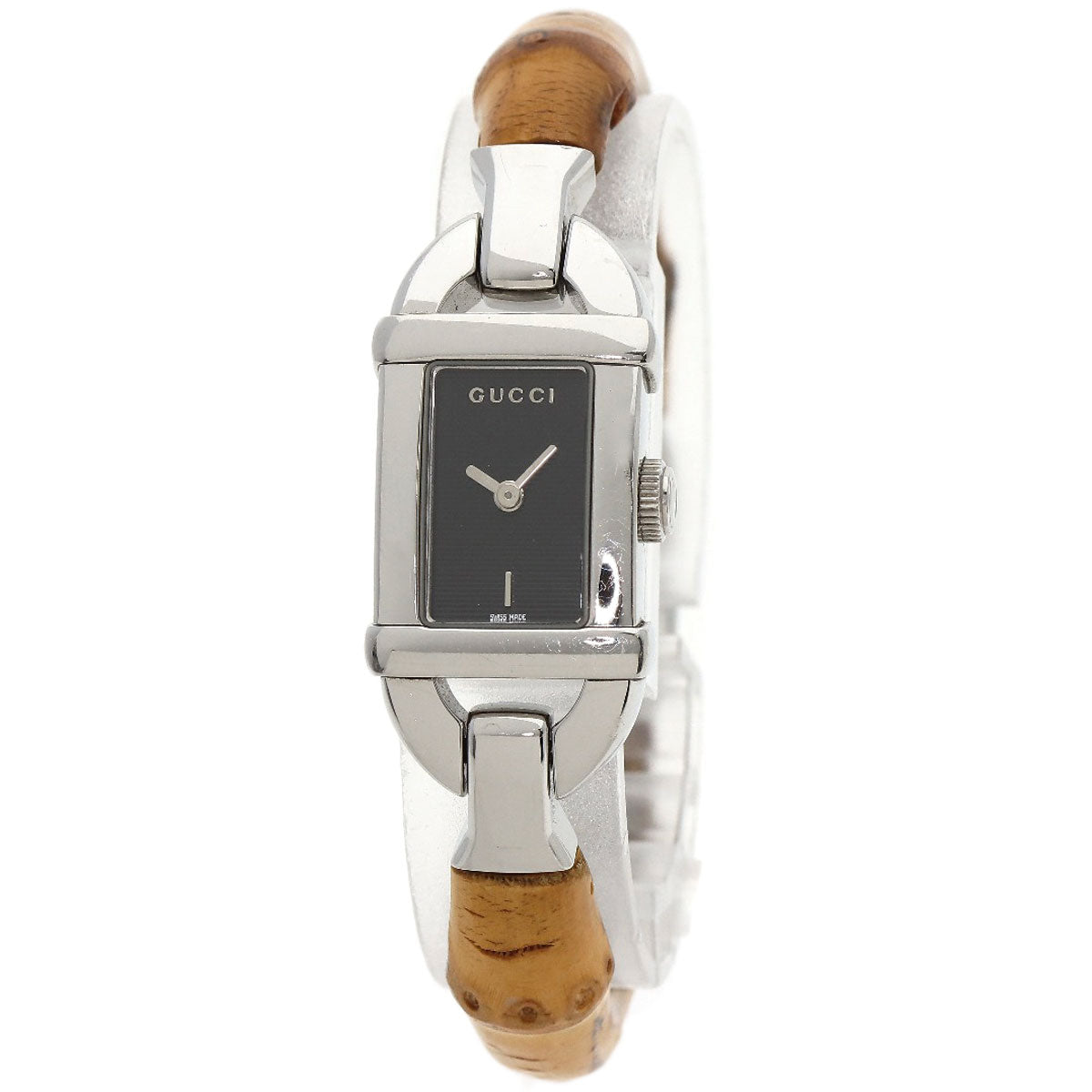 GUCCI グッチ 6800L バンブー 腕時計 SS レディース 中古