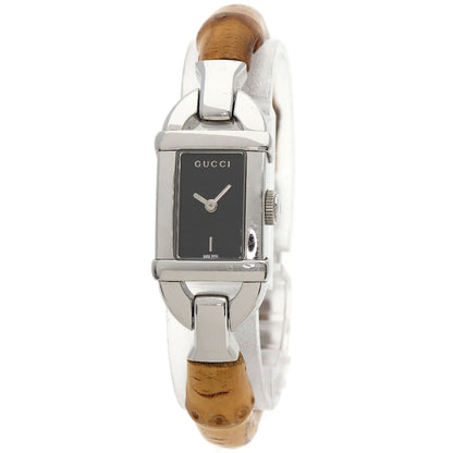 GUCCI グッチ 6800L バンブー 腕時計 SS レディース 中古