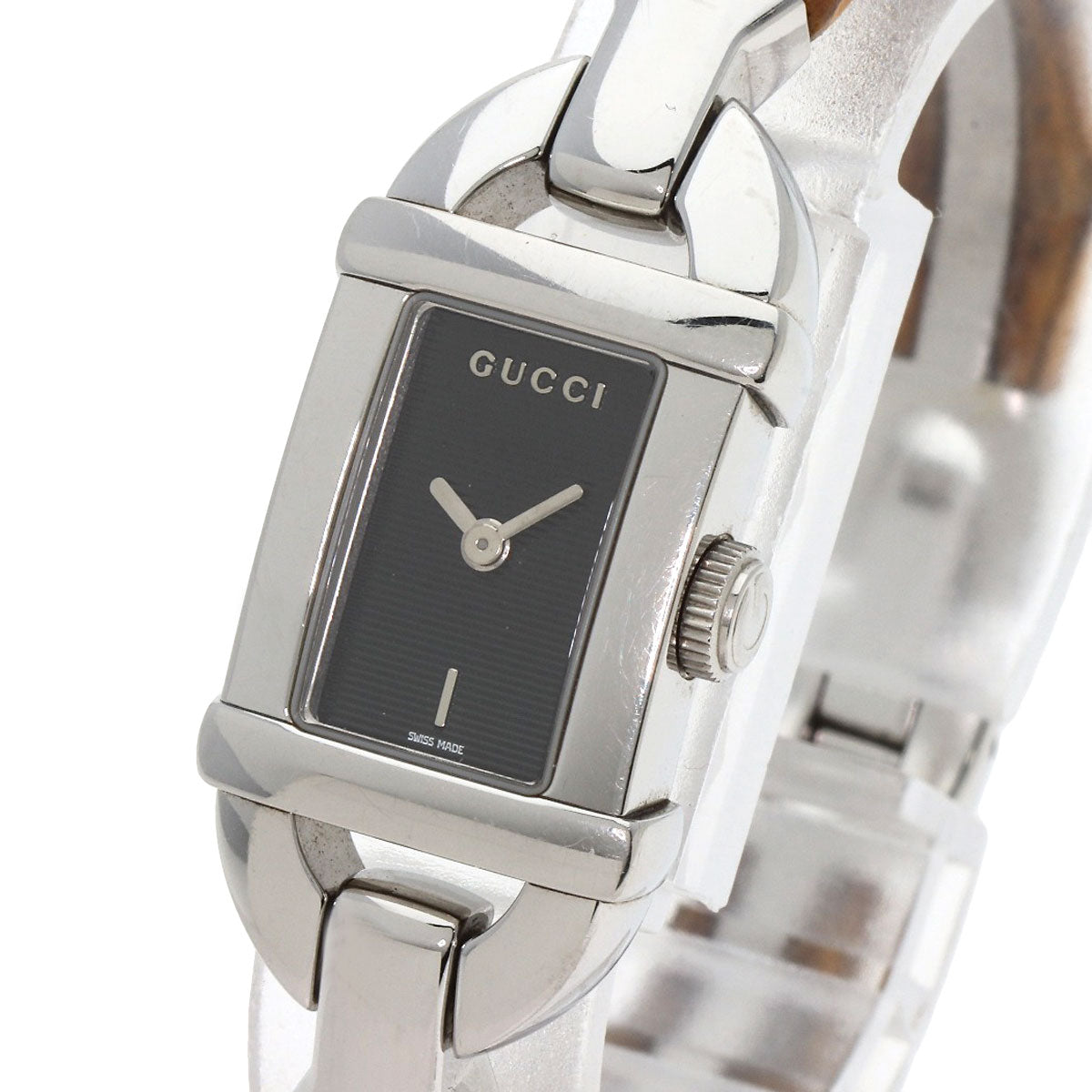 GUCCI グッチ 6800L バンブー 腕時計 SS レディース 中古