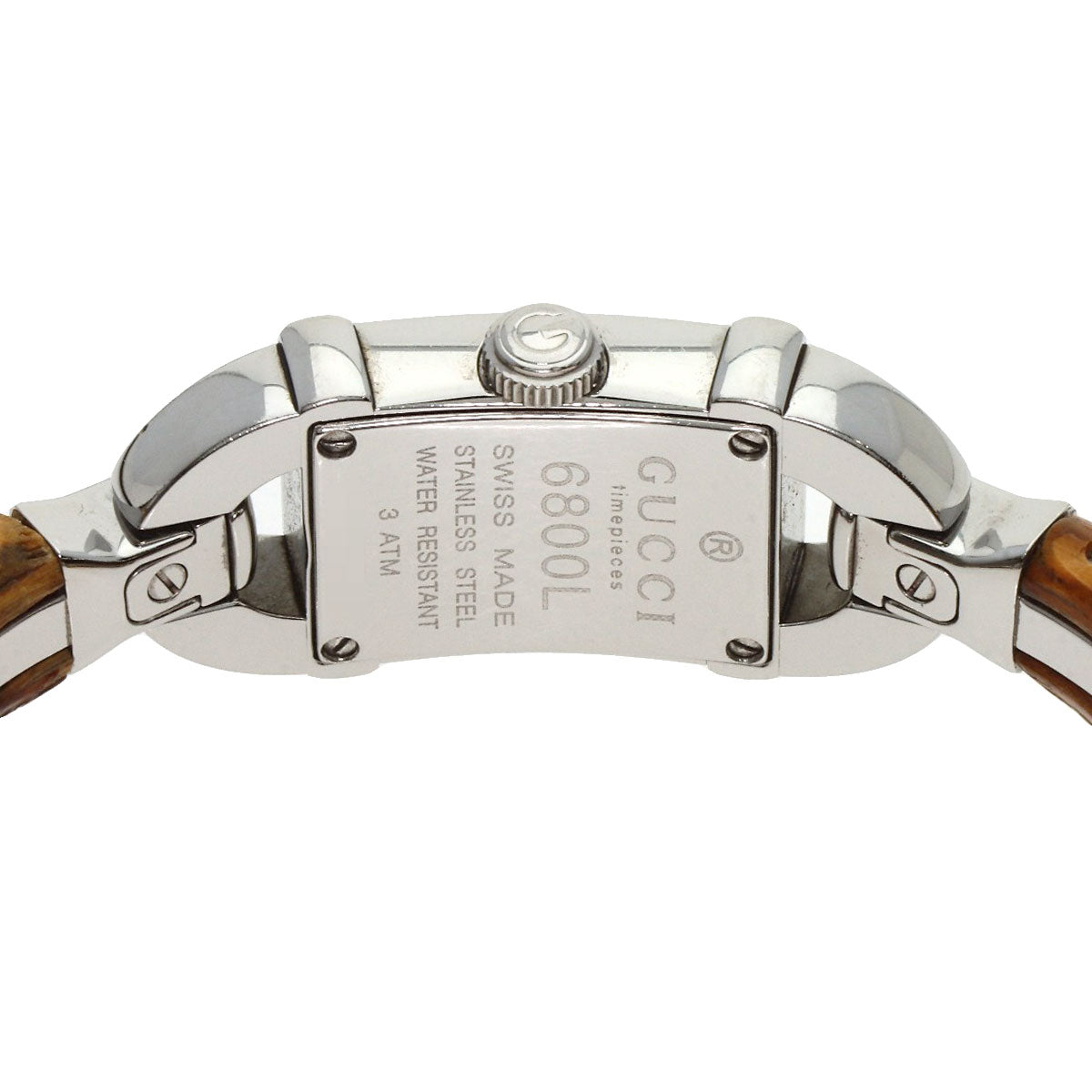 GUCCI グッチ 6800L バンブー 腕時計 SS レディース 中古