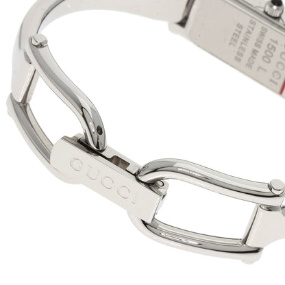 GUCCI グッチ 1500L スクエアフェイス 腕時計 SS レディース 中古