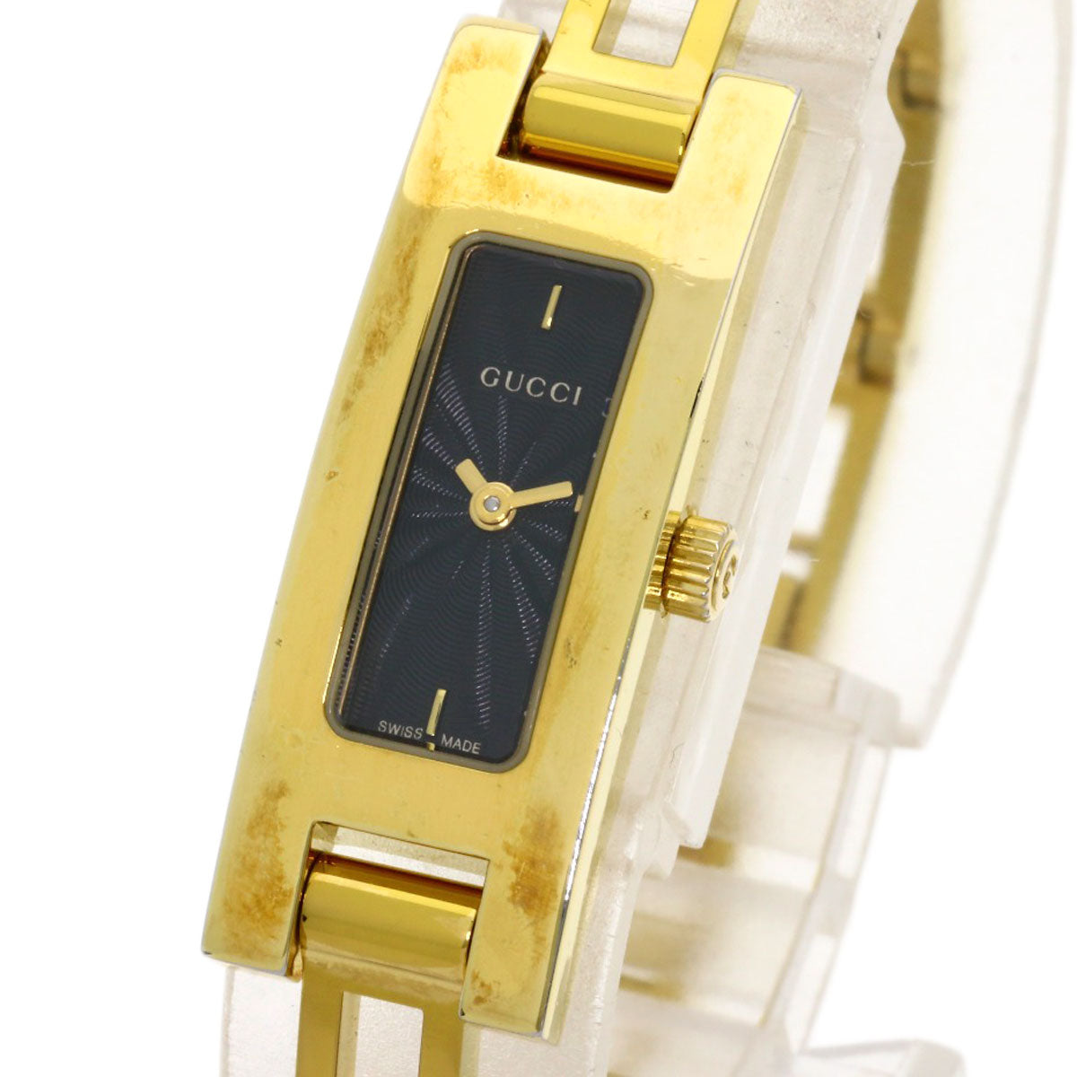 GUCCI グッチ 3900L スクエアフェイス 腕時計 GP レディース 中古