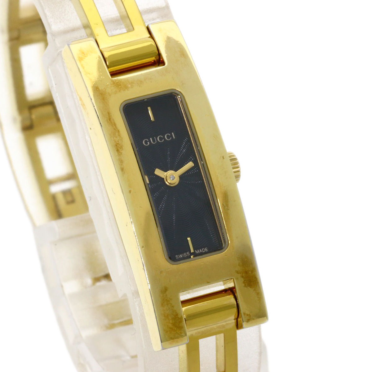 GUCCI グッチ 3900L スクエアフェイス 腕時計 GP レディース 中古