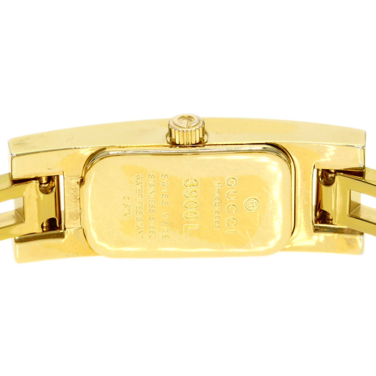 GUCCI グッチ 3900L スクエアフェイス 腕時計 GP レディース 中古