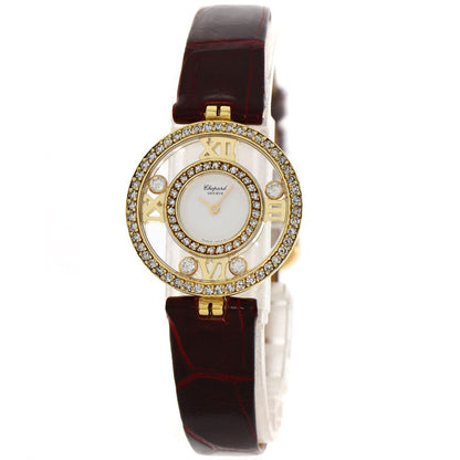 Chopard ショパール S20/5558 ハッピーダイヤモンド 腕時計 K18YG レディース 中古