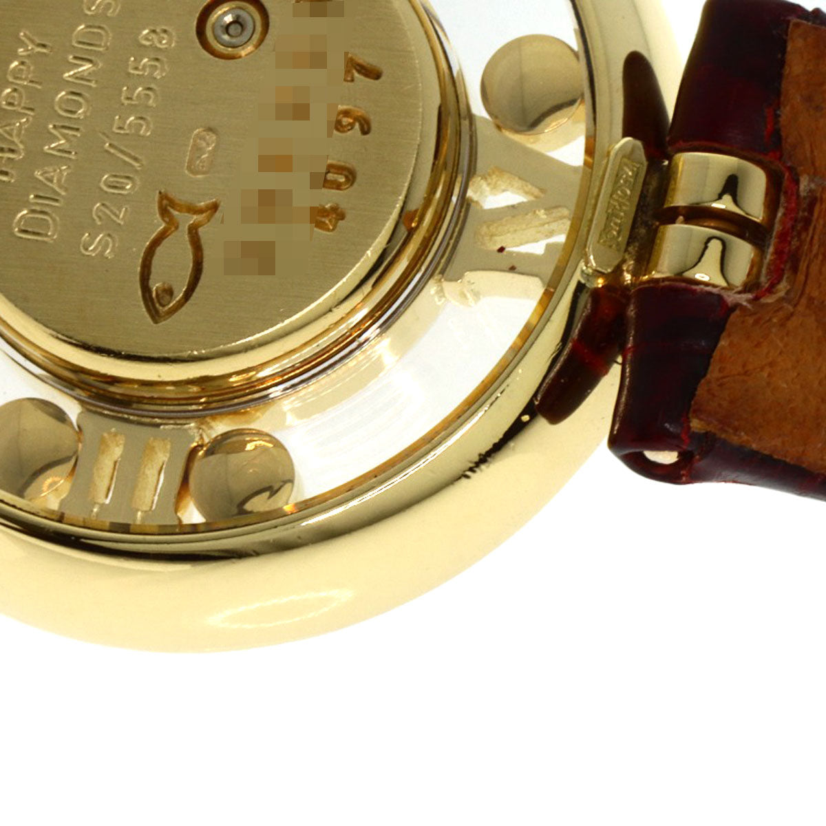 Chopard ショパール S20/5558 ハッピーダイヤモンド 腕時計 K18YG レディース 中古