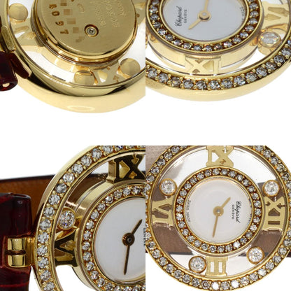 Chopard ショパール S20/5558 ハッピーダイヤモンド 腕時計 K18YG レディース 中古