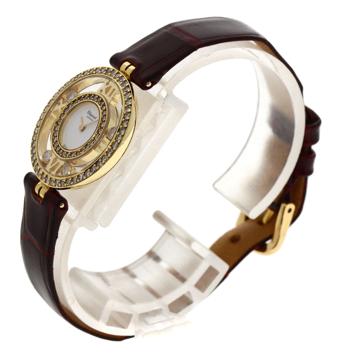 Chopard ショパール S20/5558 ハッピーダイヤモンド 腕時計 K18YG レディース 中古