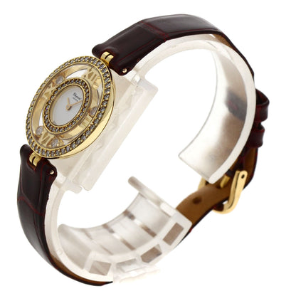 Chopard ショパール S20/5558 ハッピーダイヤモンド 腕時計 K18YG レディース 中古
