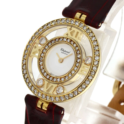 Chopard ショパール S20/5558 ハッピーダイヤモンド 腕時計 K18YG レディース 中古