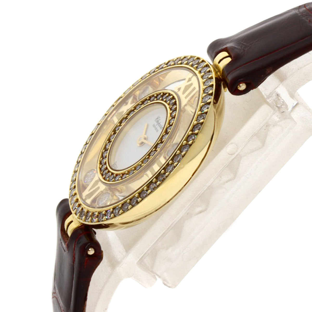Chopard ショパール S20/5558 ハッピーダイヤモンド 腕時計 K18YG レディース 中古