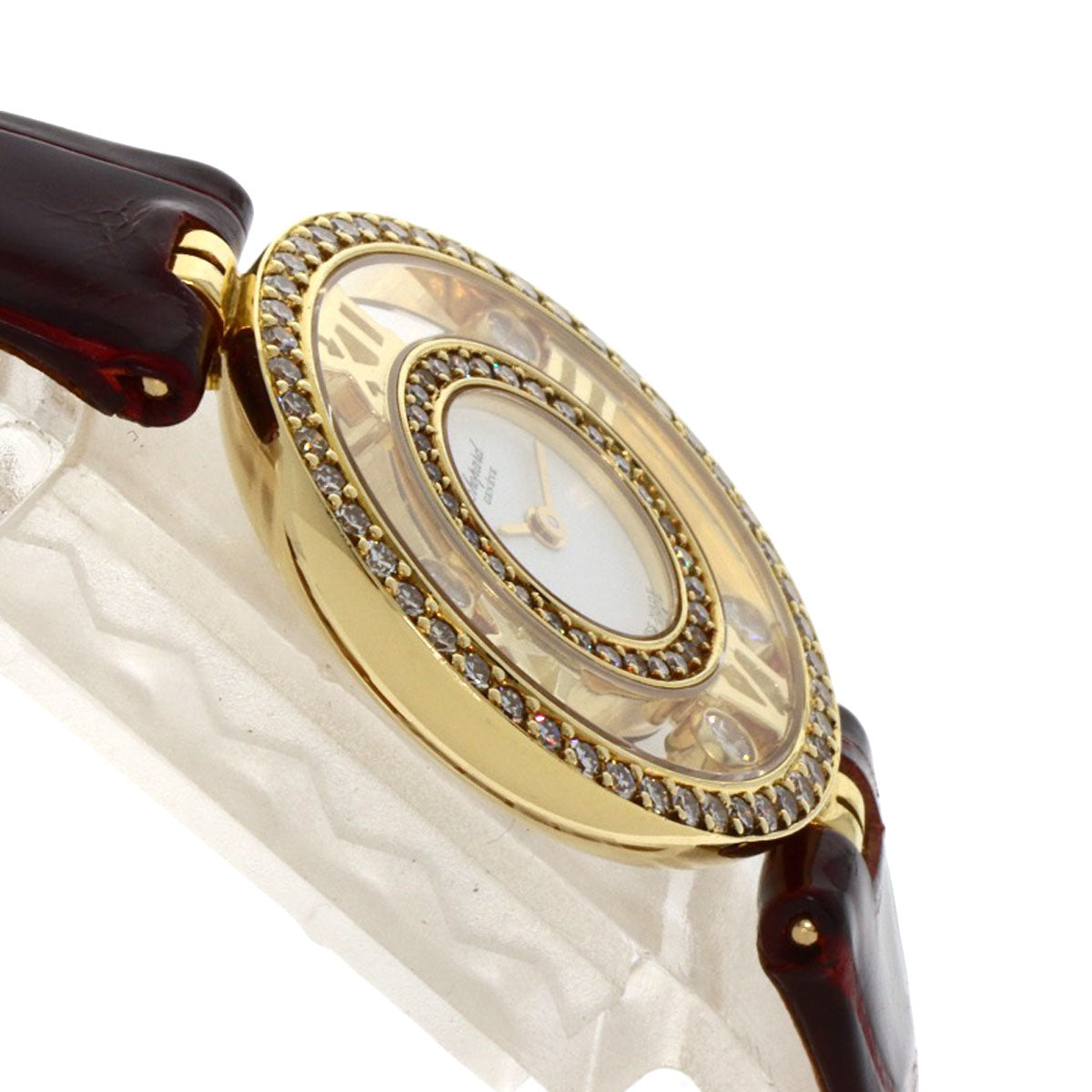Chopard ショパール S20/5558 ハッピーダイヤモンド 腕時計 K18YG レディース 中古