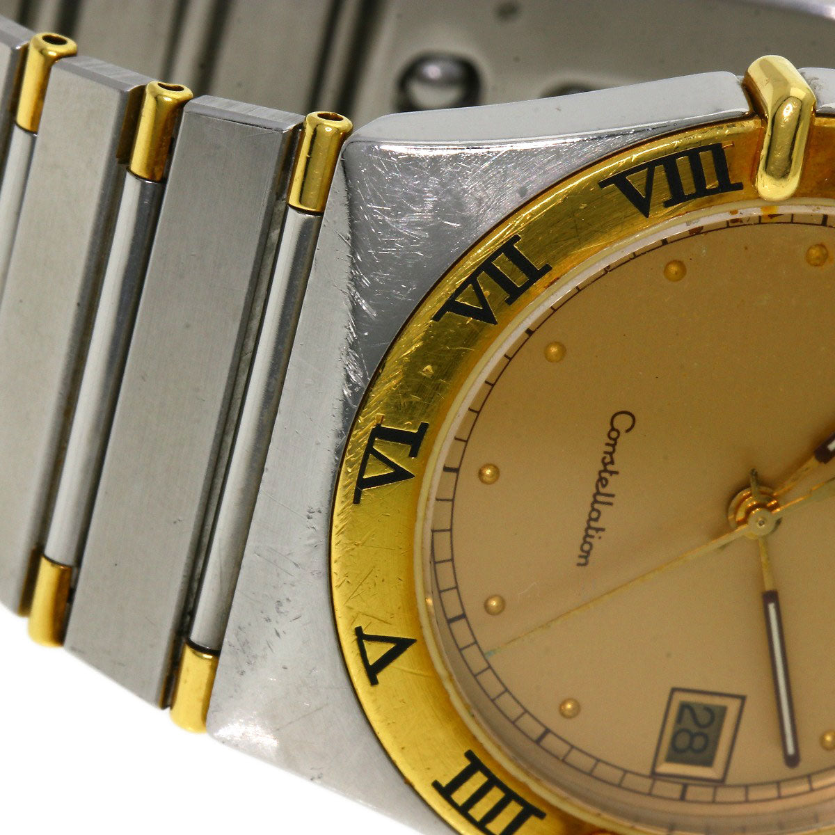 OMEGA オメガ コンステレーション フラットベゼル 腕時計 SS メンズ 中古