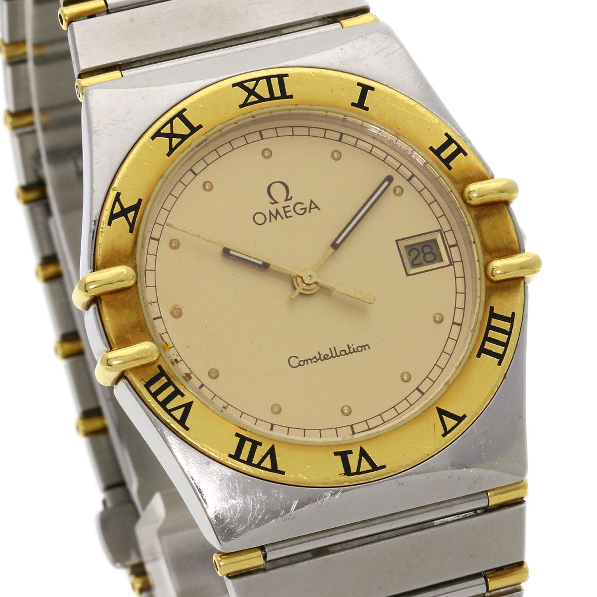 OMEGA オメガ コンステレーション フラットベゼル 腕時計 SS メンズ 中古