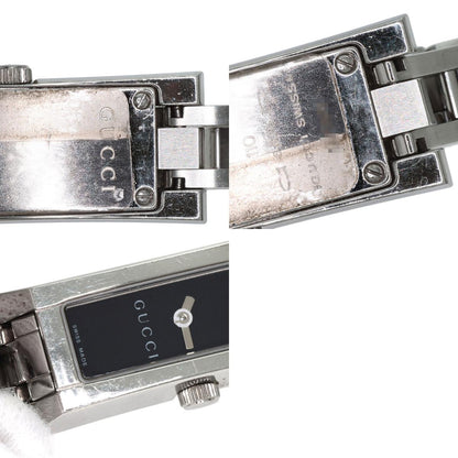 GUCCI グッチ 110 スクエアフェイス 3P ダイヤモンド 腕時計 SS レディース 中古