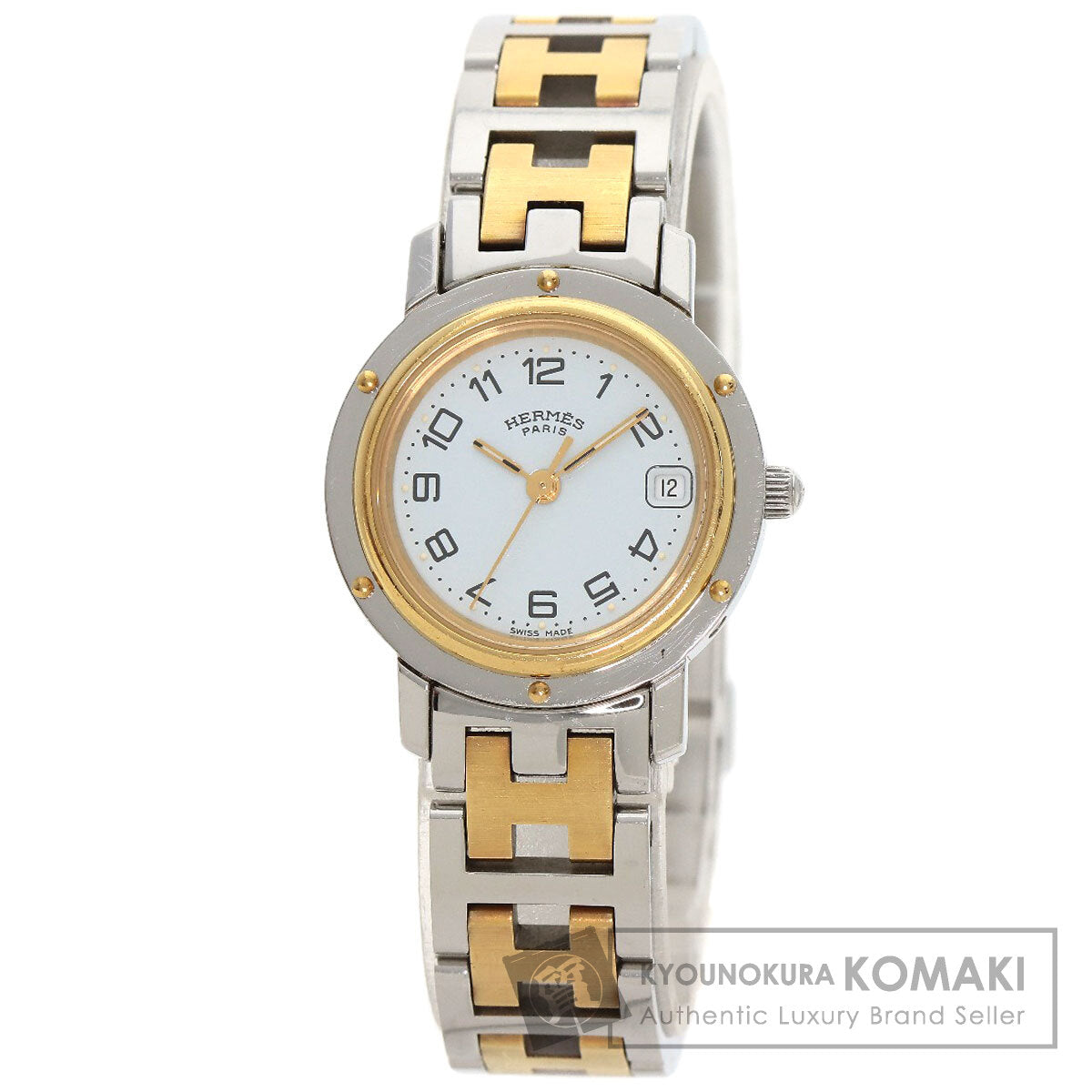 HERMES エルメス CL4.220 クリッパー 腕時計 SS レディース 中古