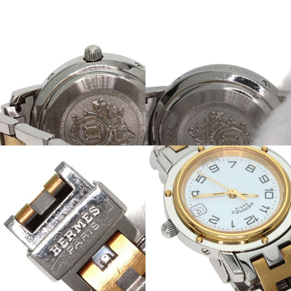 HERMES エルメス CL4.220 クリッパー 腕時計 SS レディース 中古