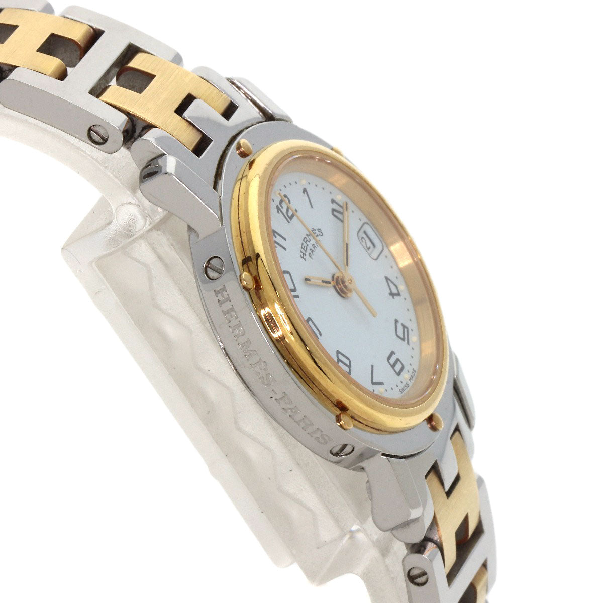 HERMES エルメス CL4.220 クリッパー 腕時計 SS レディース 中古