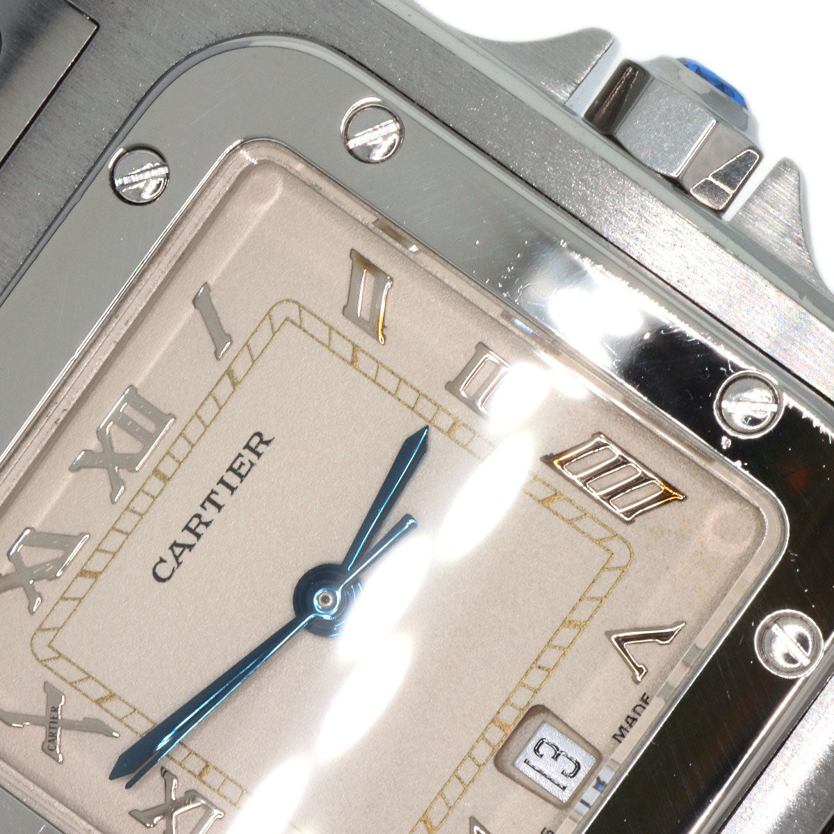 CARTIER カルティエ W20018D6 サントスガルベLM 旧ベルト 腕時計 SS メンズ 中古